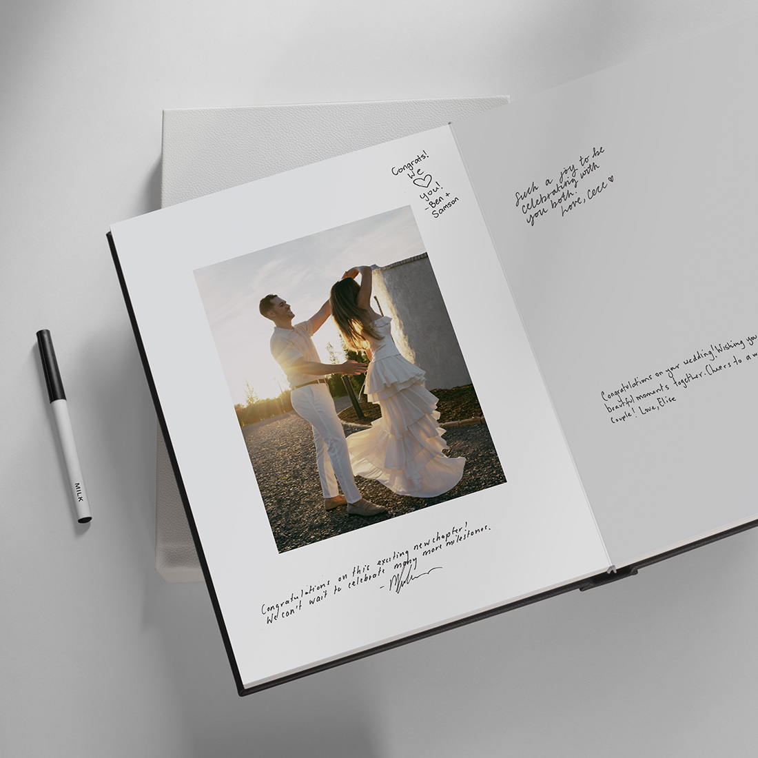 Open Portrait Wedding Guest Book