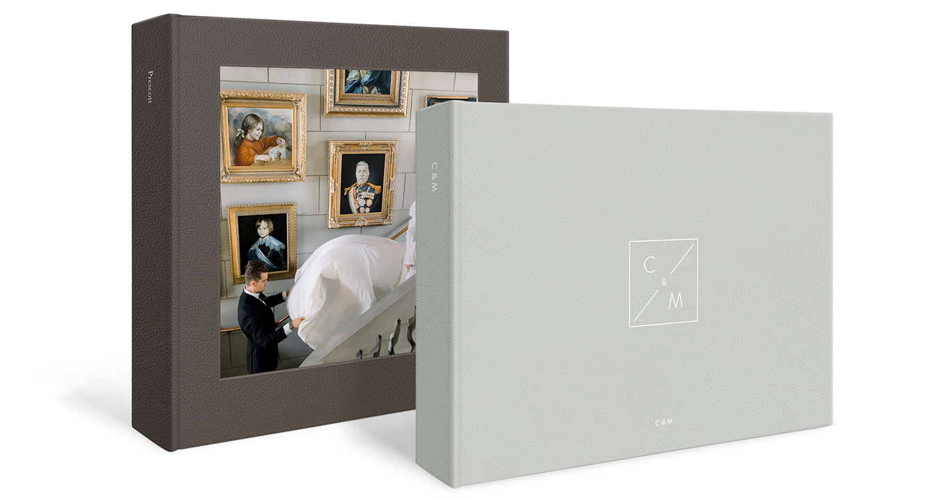 Two Premium Leather Photo Albums in two orientations