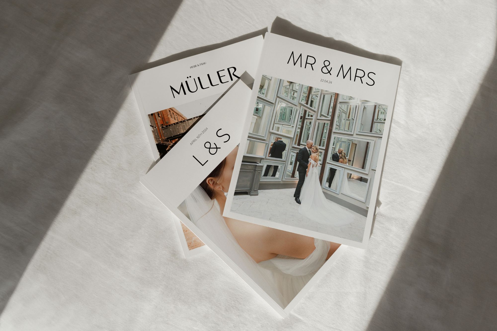 Magazine avec des photos de mariage