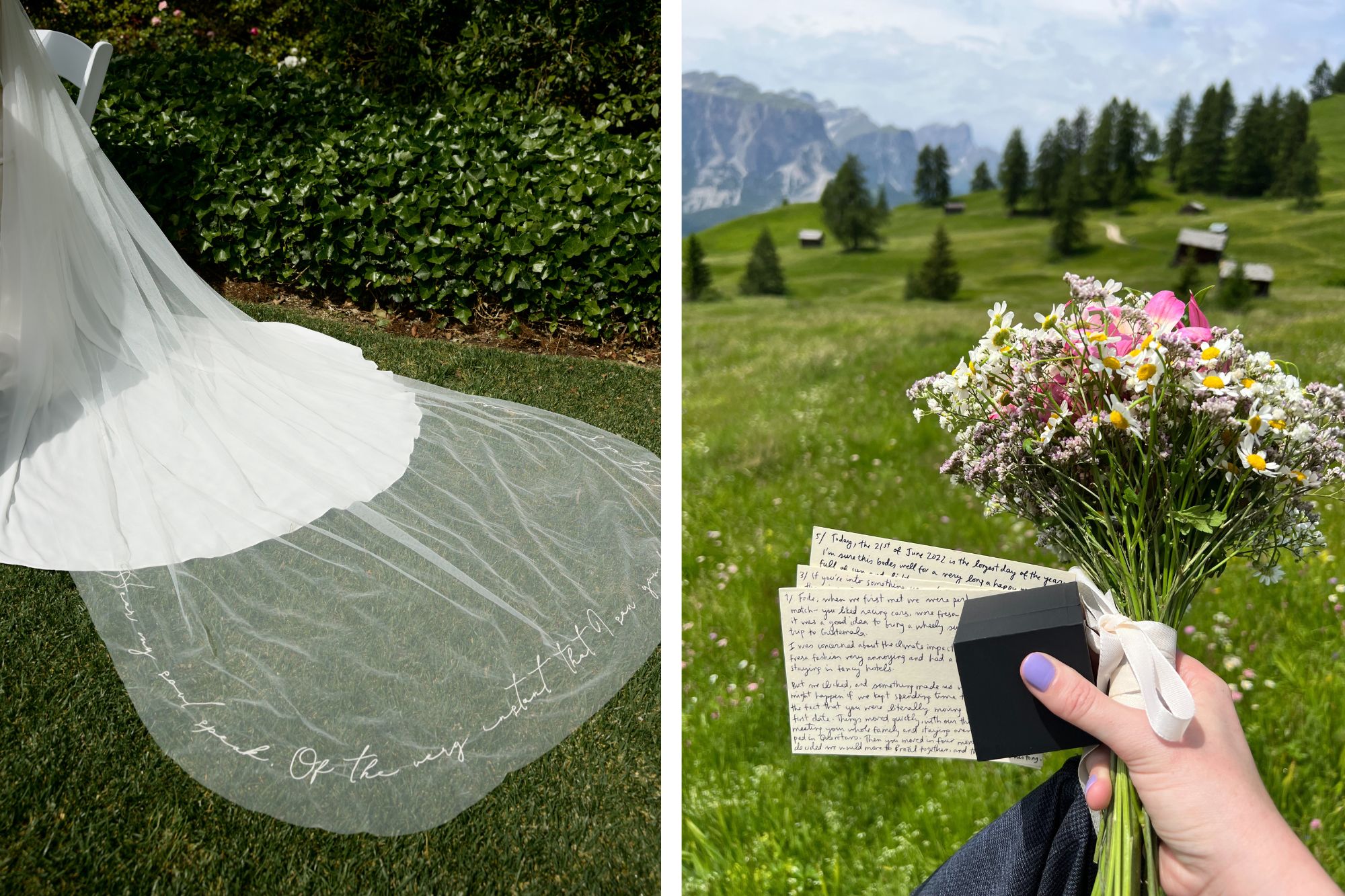 Détails délicats de la robe et notes manuscrites