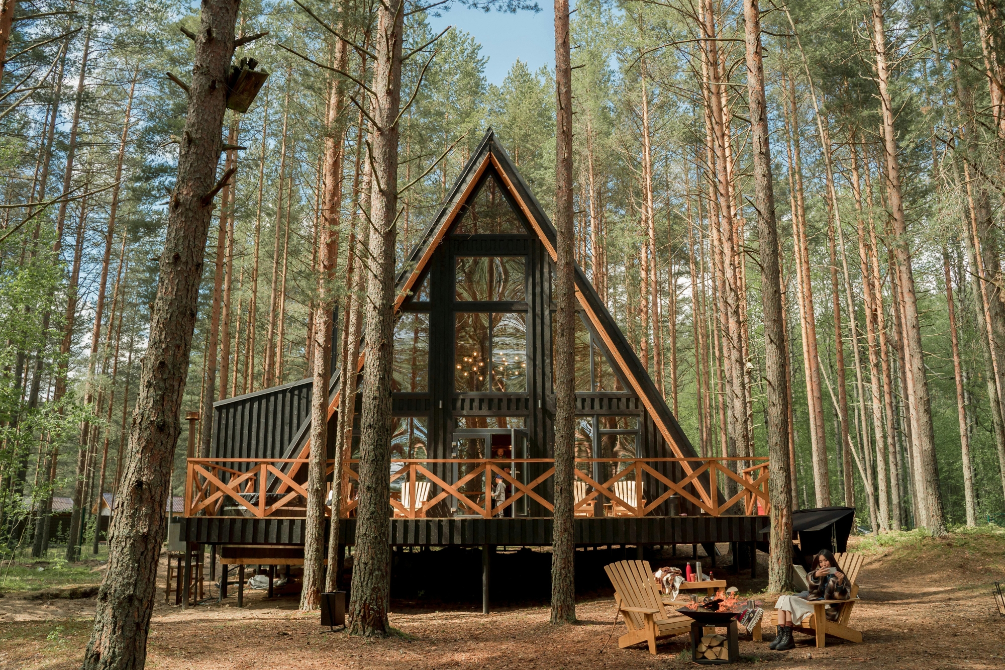 Triangle shaped treehouse