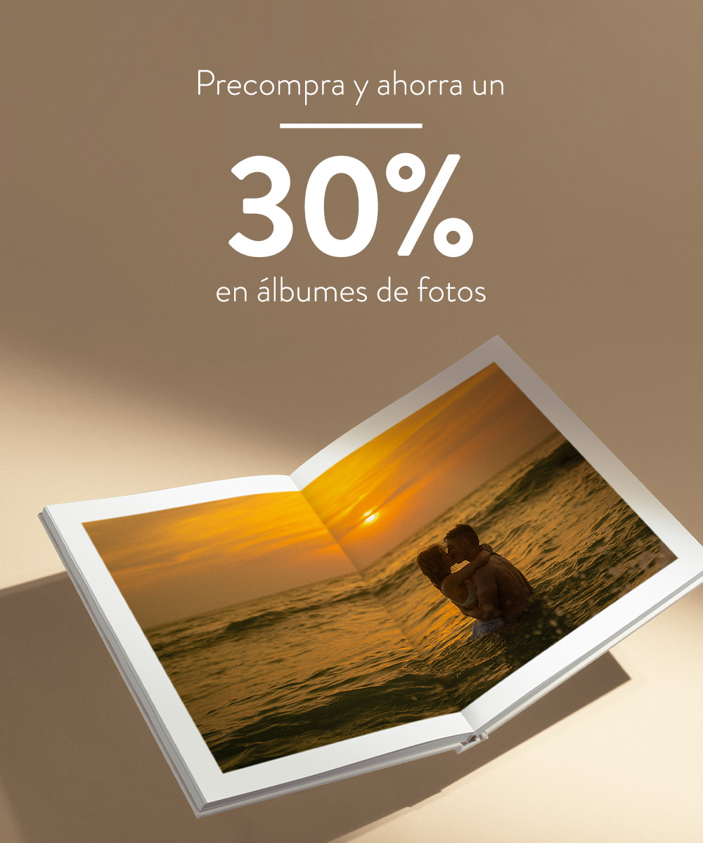 Precompra y ahorra un 30% en albumes de fotos.