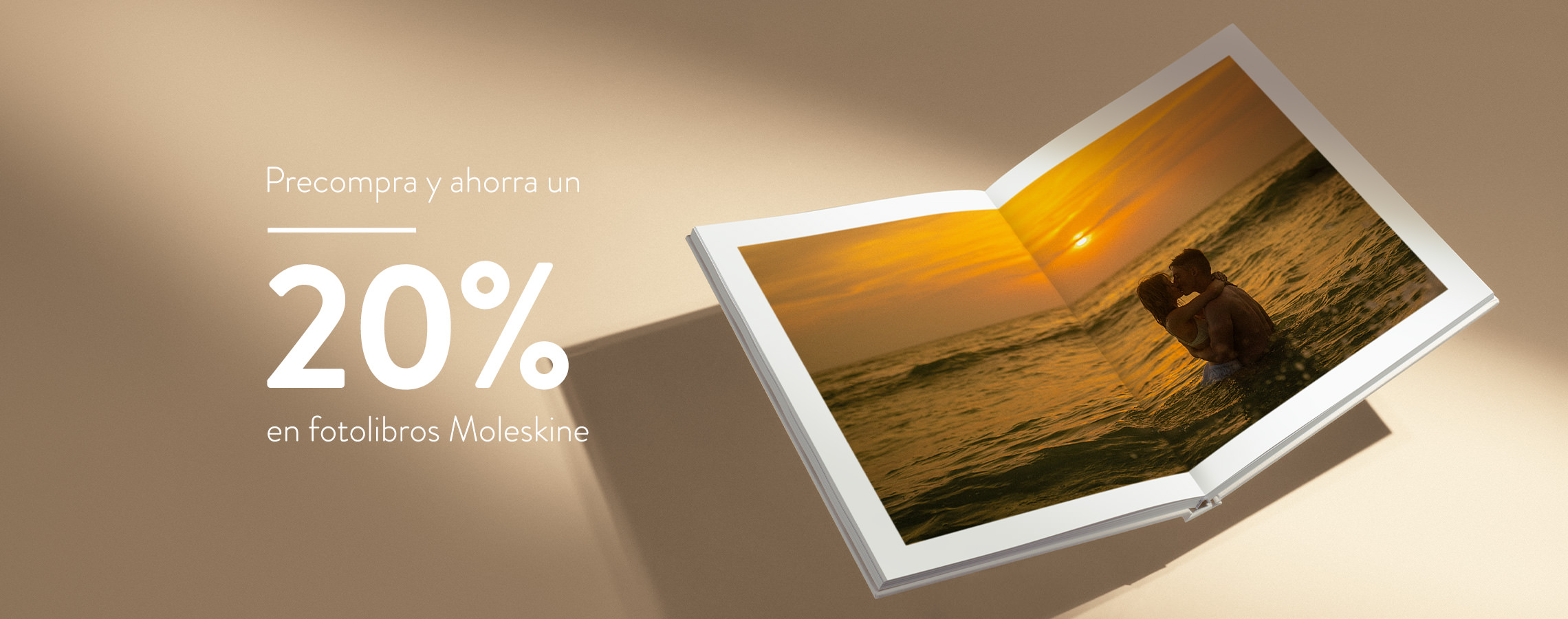 Precompra y ahorra un 20% en fotolibros Moleskine.