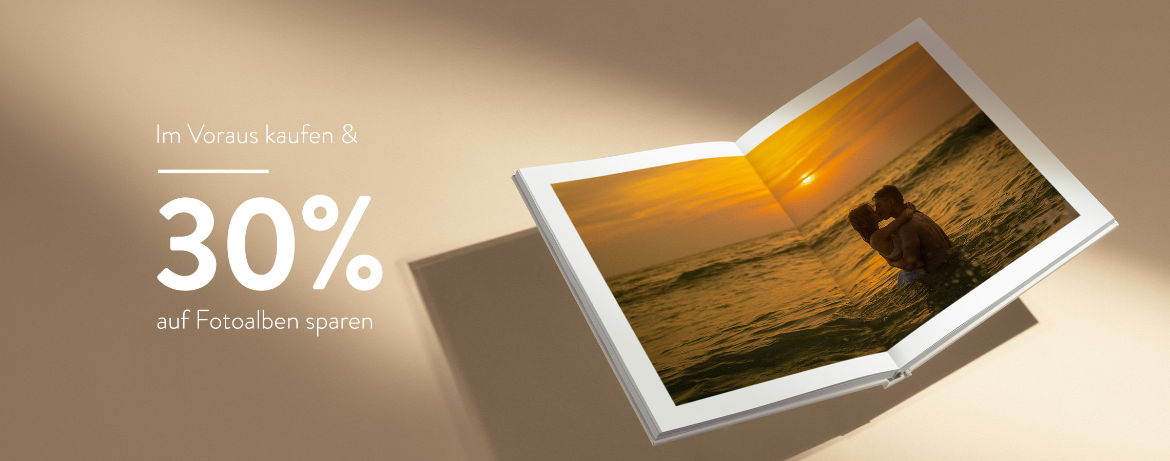 Kaufen Sie im Voraus und sparen Sie 30 % auf Fotoalben.