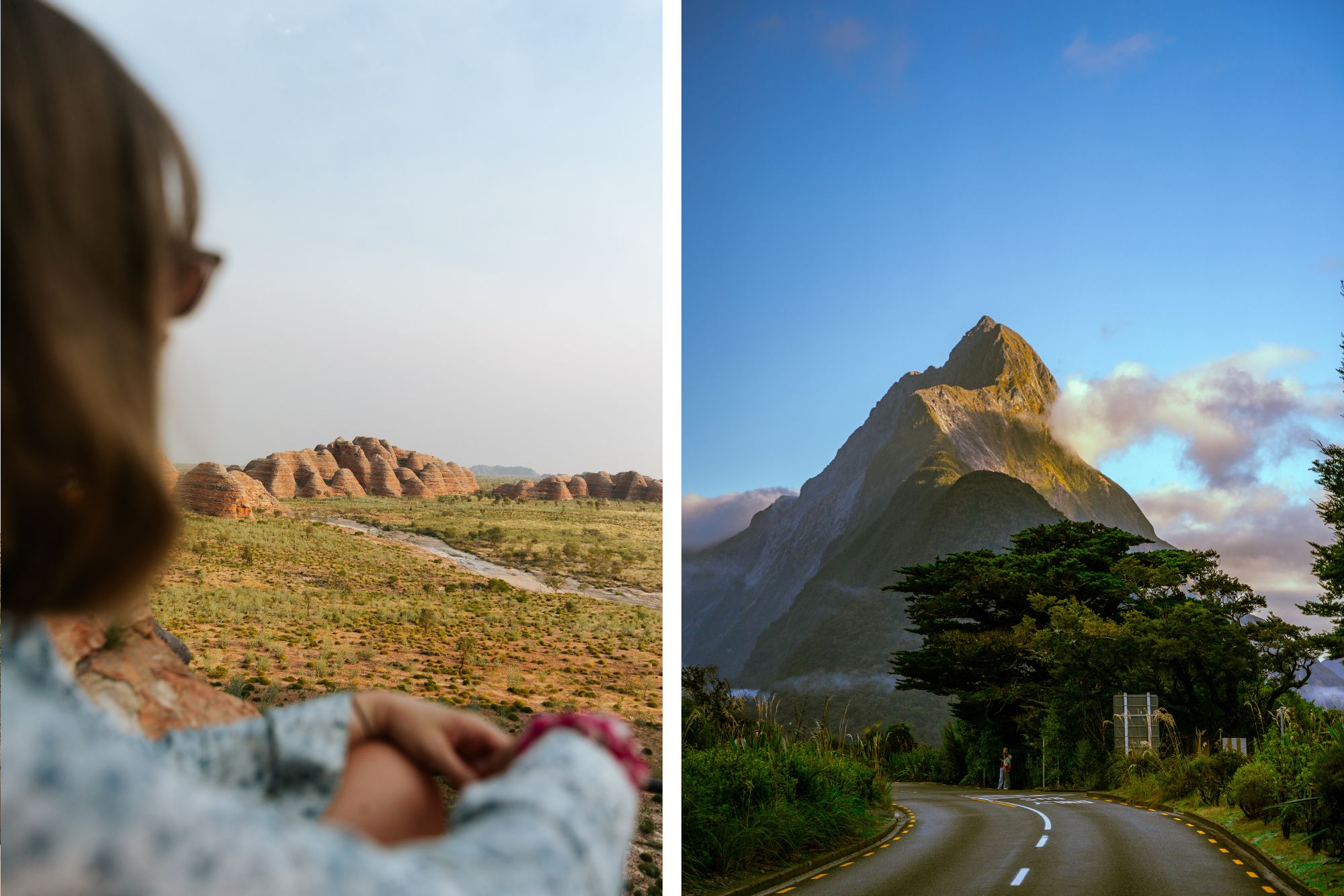 Girl looking out the window at scenery