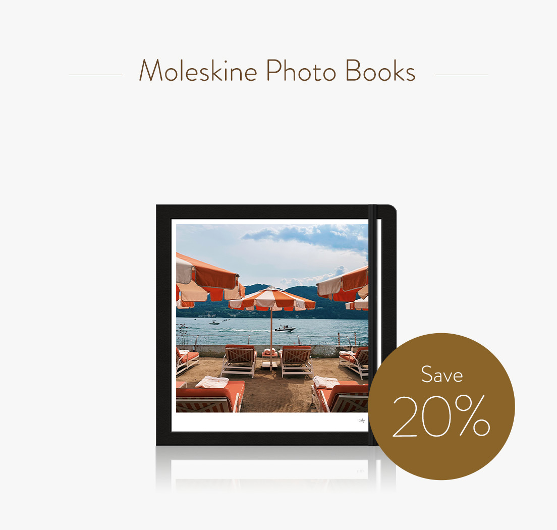 Save 20% on Moleskine Photo Books.