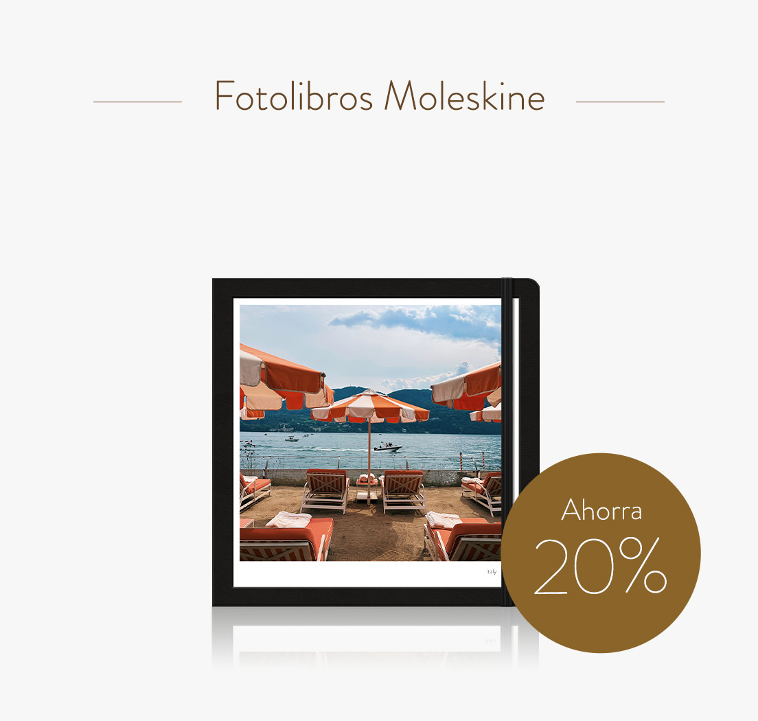 Ahorra un 20% en Libros de Fotos Moleskine.