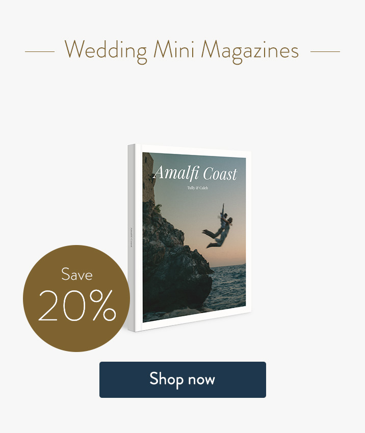 Save 20% on Wedding Mini Magazines. Shop now.