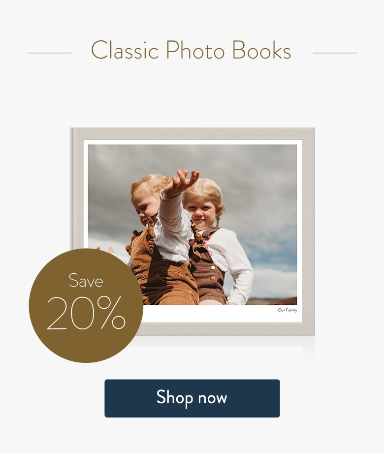 Save 20% on Classic Photo Books. Shop now.