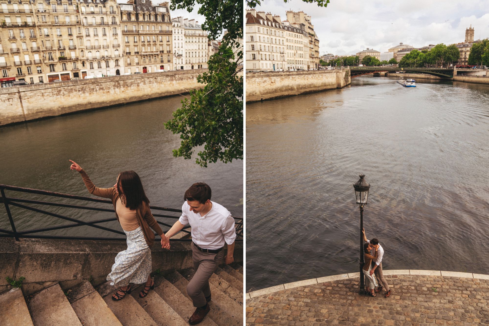 Image of couple walking up stairs