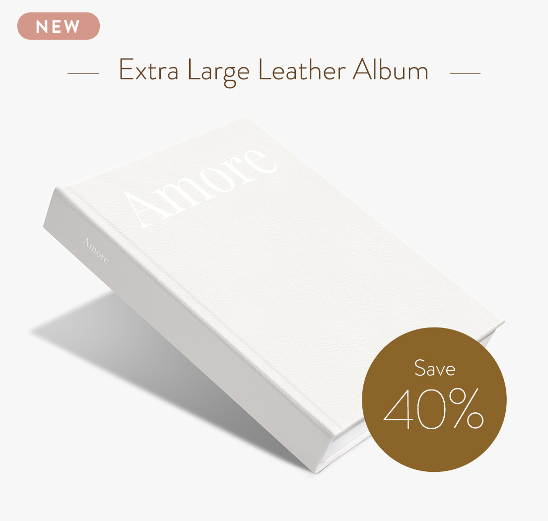 Save 40% on the Extra Large Leather Photo Album.
