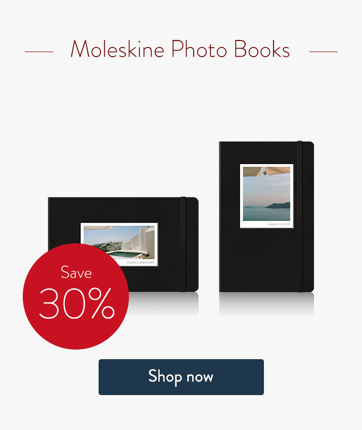 Save 30% on Moleskine Photo Books. Shop now.
