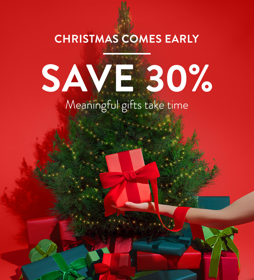 Christmas comes early. Save 30% on finished projects at checkout.
