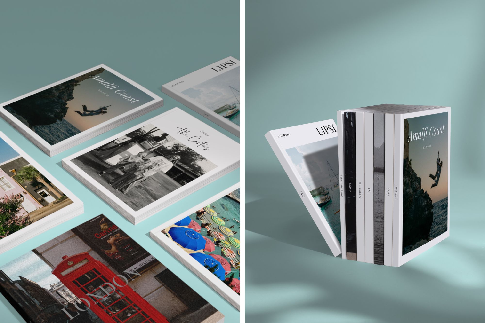 Mini Magazines lying flat