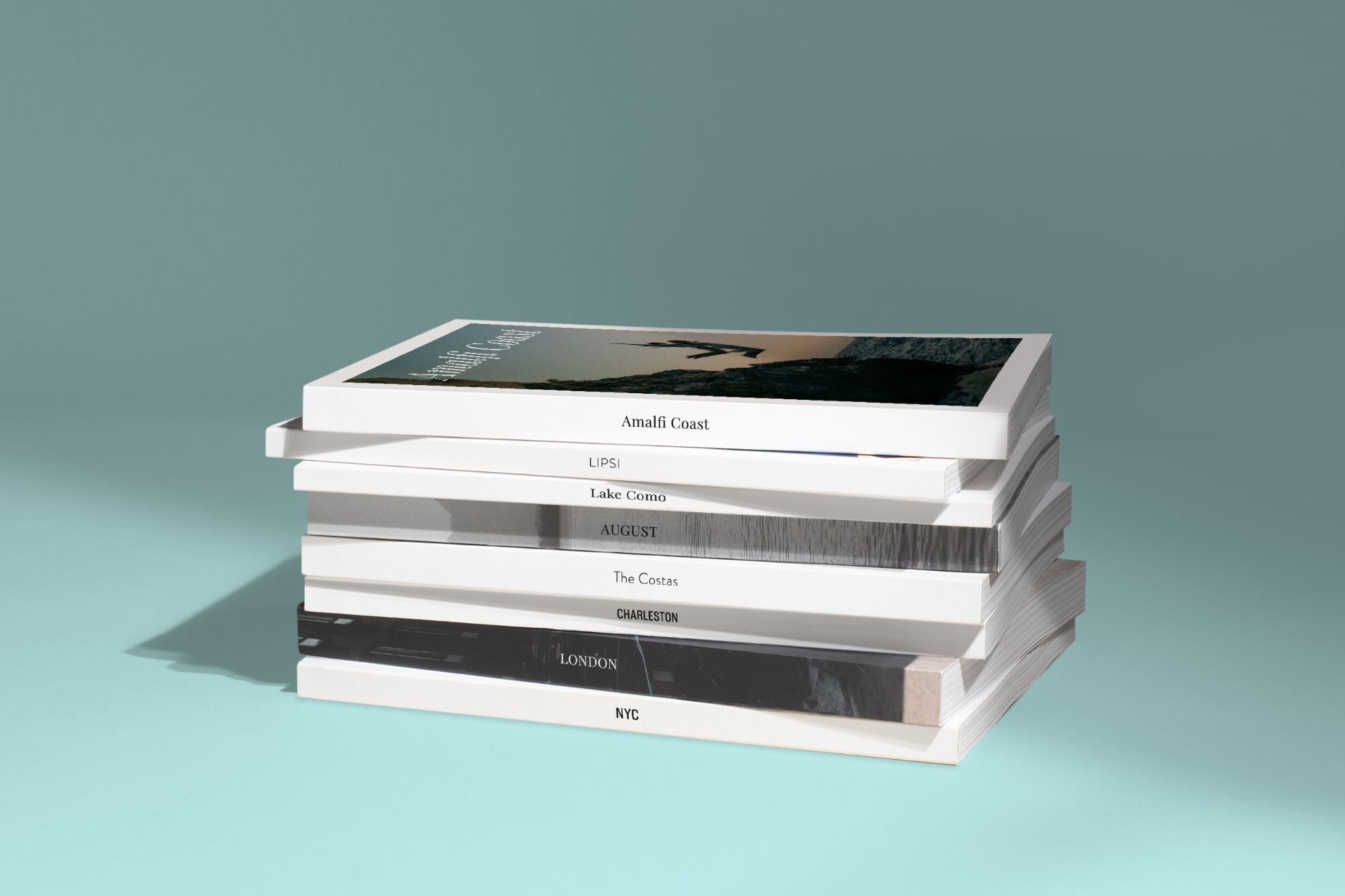 Stack of mini magazines