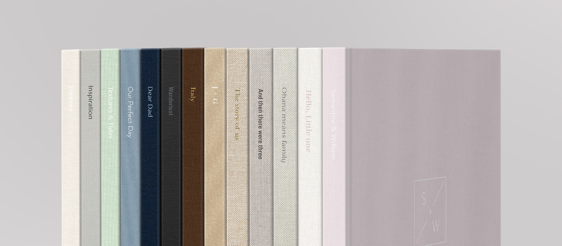 Premium cover fabrics stacked together