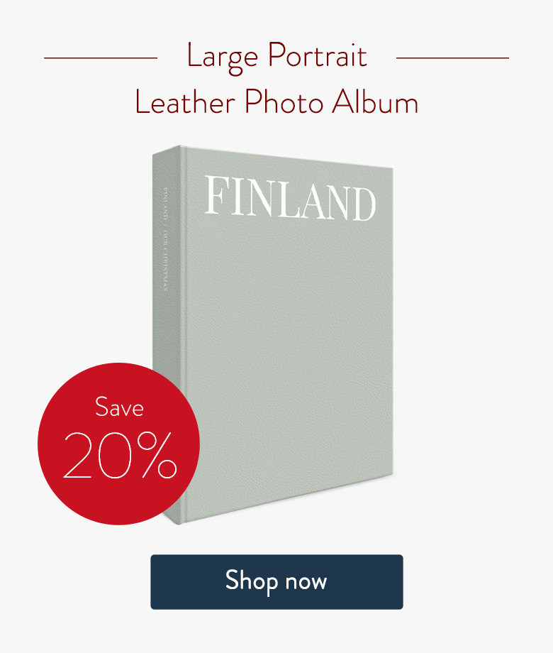 Save 20% on the Large Portrait Leather Photo Album. Shop now.