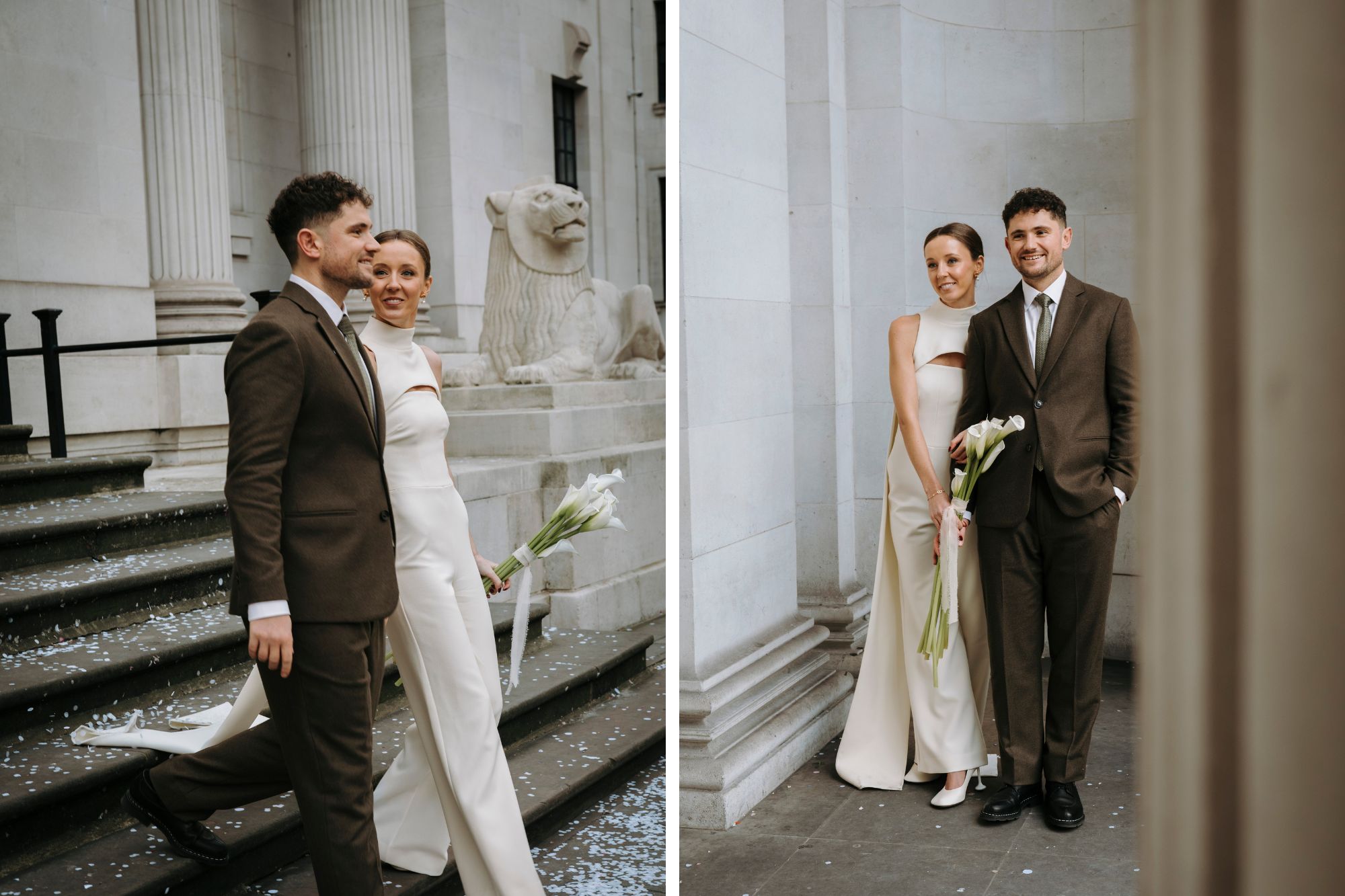 Portraits of the newlywed couples