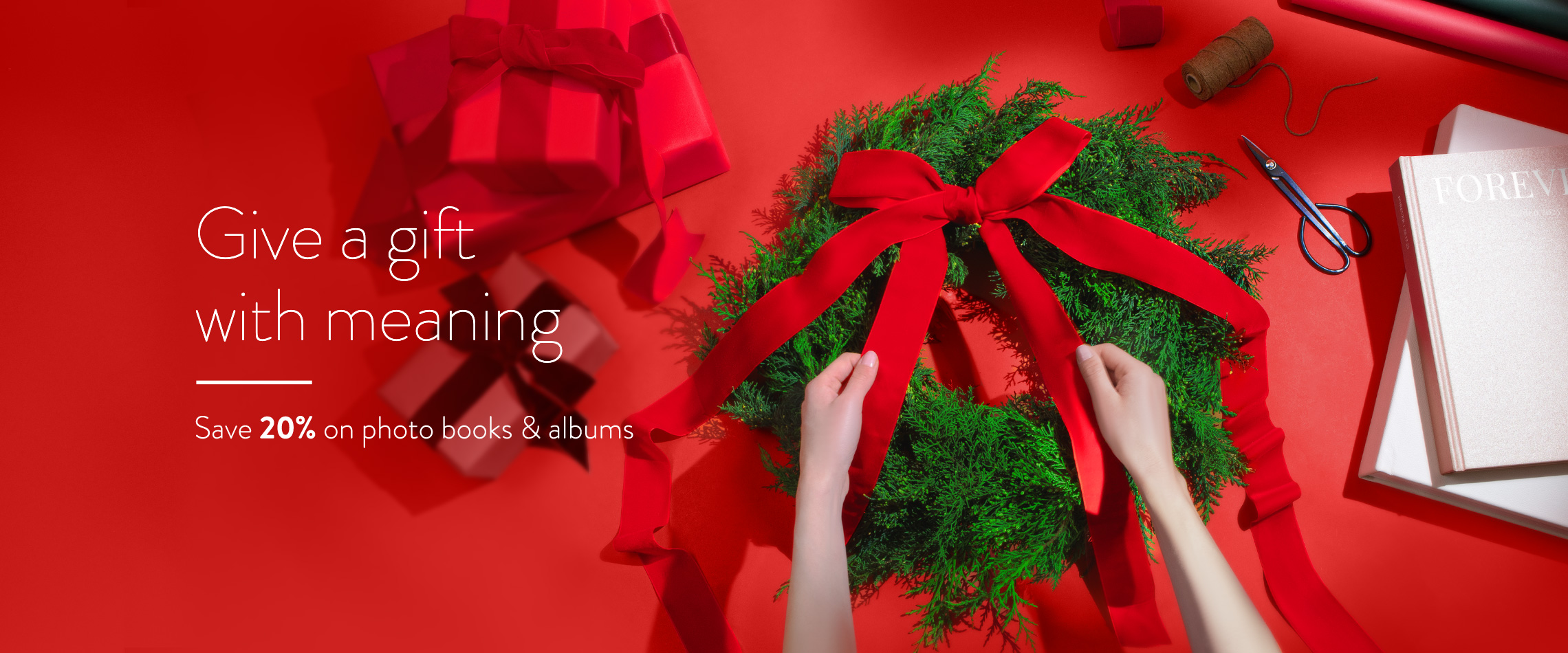 Give a gift with meaning. Save 20% on photo books and albums.