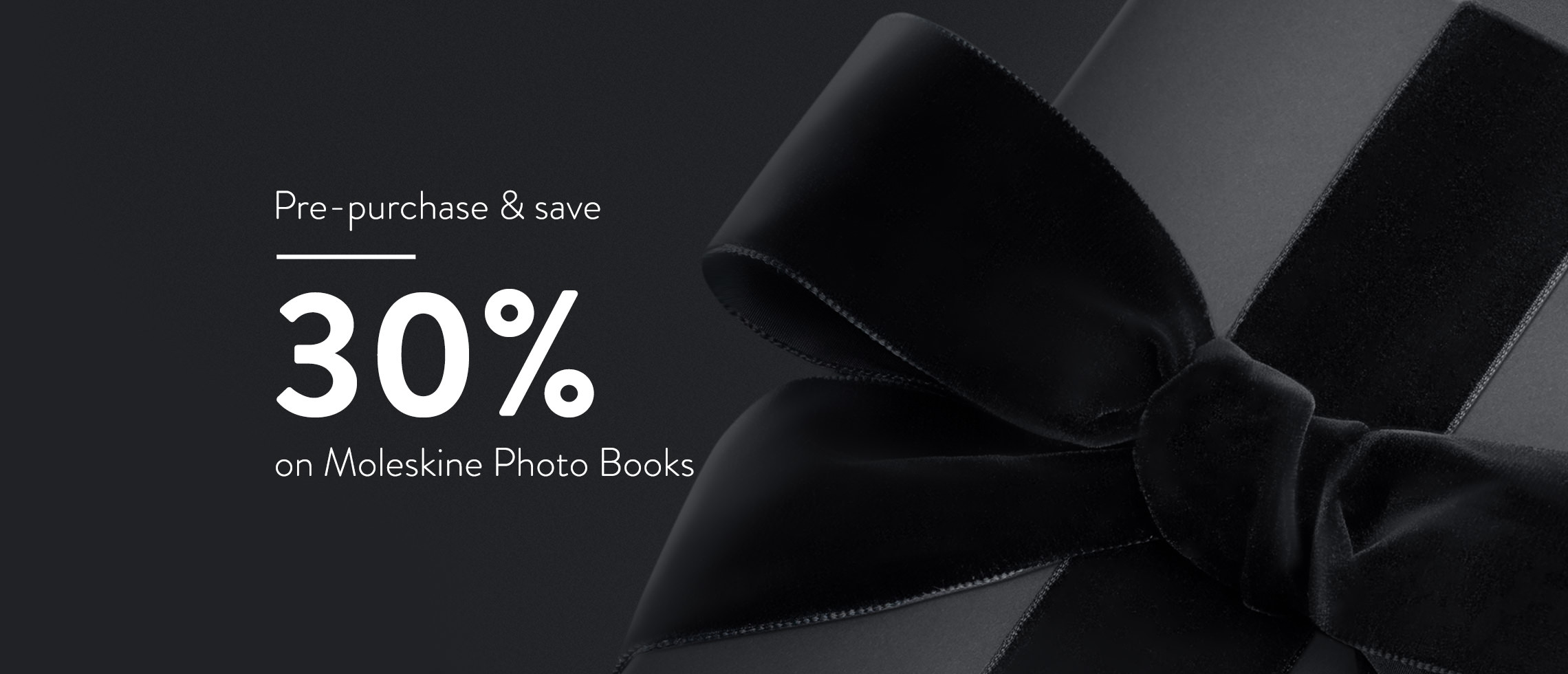 Pre-purchase and save 30% on Moleskine Photo Books