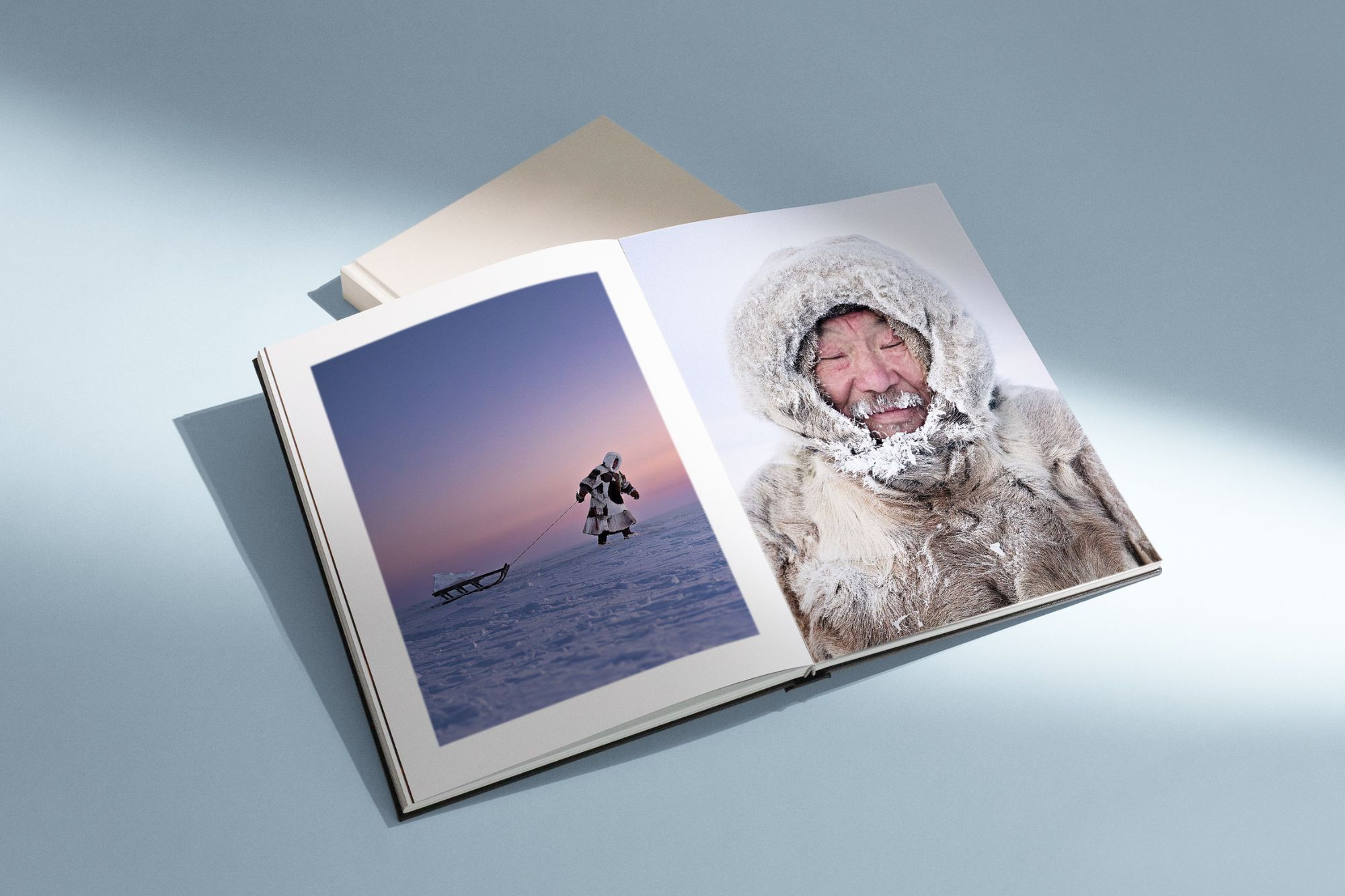 Book of snow image with person in snow outfit