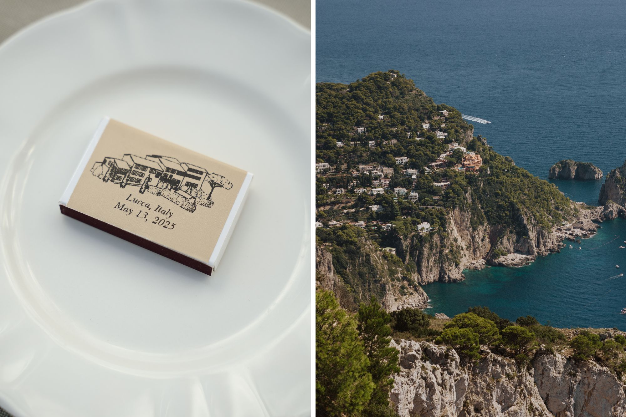 Lucca italy container and view off mountain
