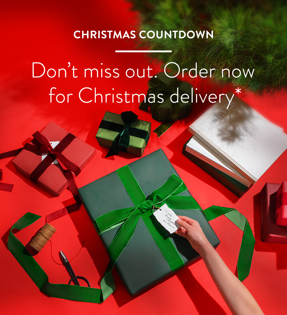 Christmas Countdown. Don't miss out. Order now for Christmas delivery.