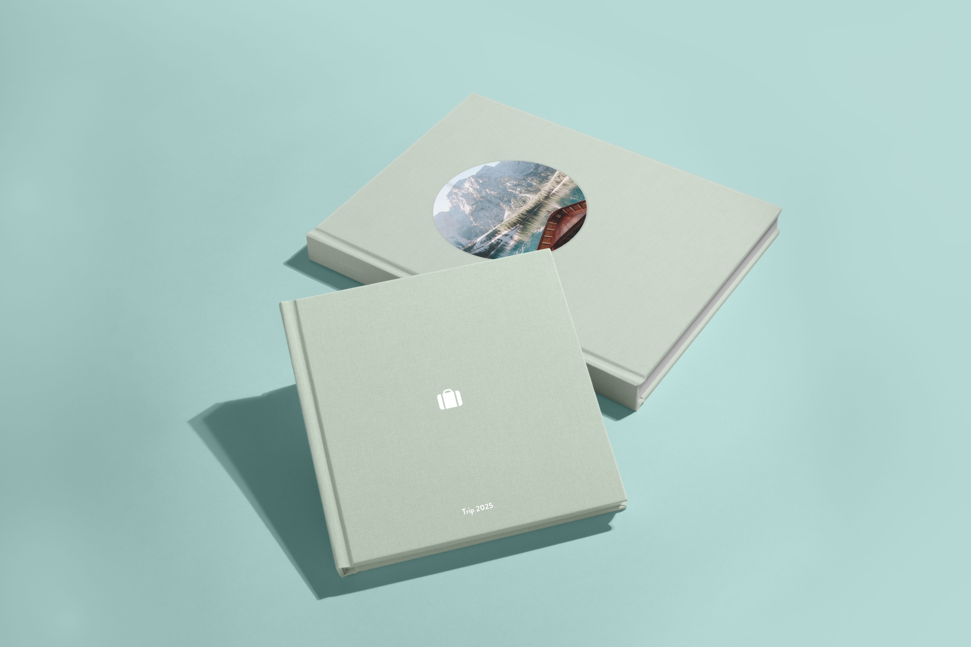 Pistachio cover fabric on MILK photo books