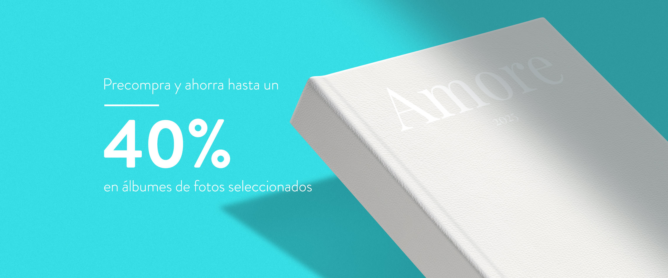 Compra por adelantado y ahorra hasta un 40 % en álbumes de fotos. Compra ahora.