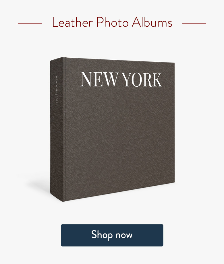 Shop Premium Leather Photo Albums.