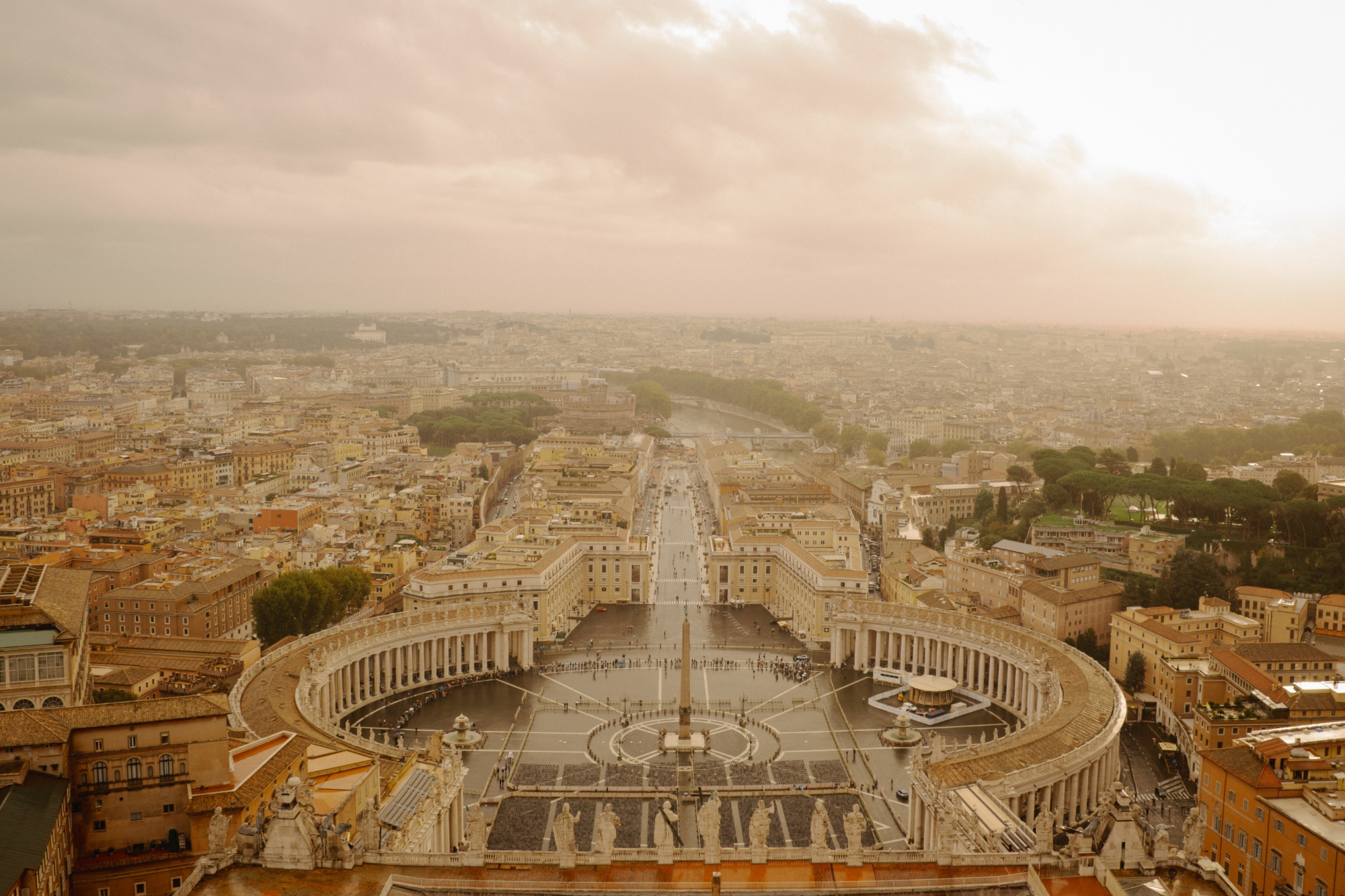Birds eye view of city