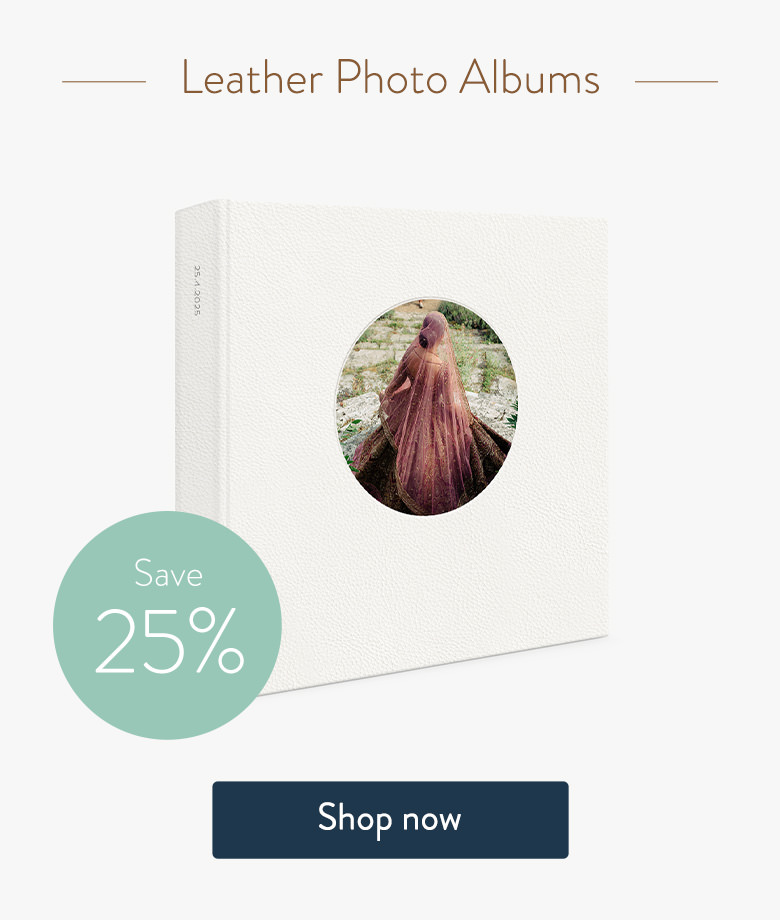 Save 25% on Leather Photo Albums. Shop now.