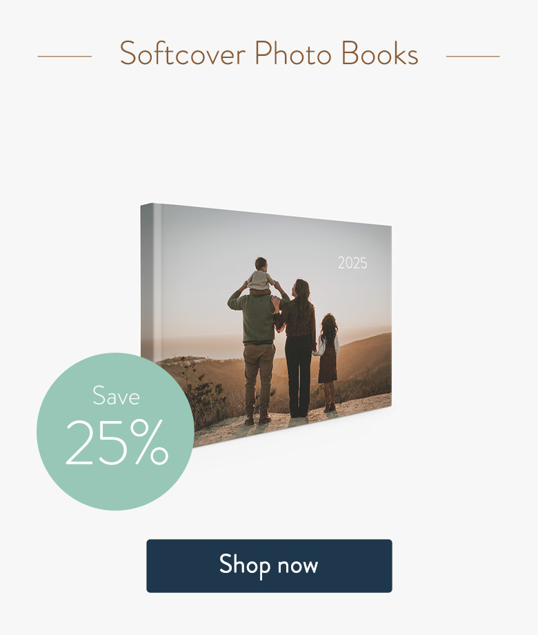 Save 25% on Softcover Photo Books. Shop now.