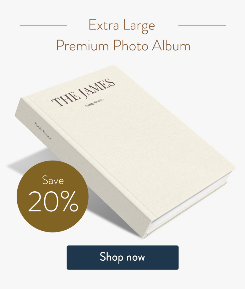 Save 20% on the Extra Large Premium Photo Album. Shop now.