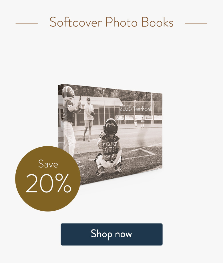 Save 20% on Softcover Photo Books. Shop now.