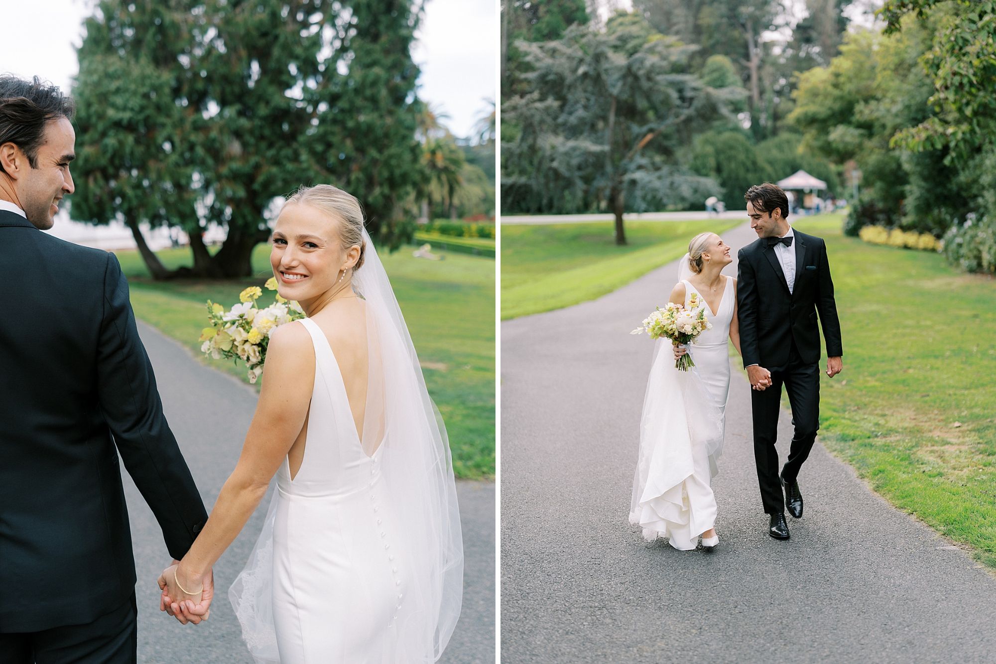 Couple holding hands and smiling