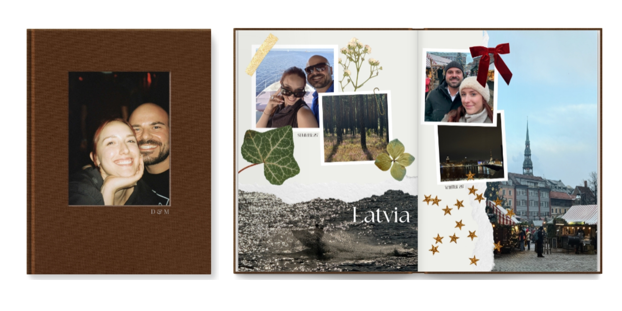 Couple scrap book style photo book