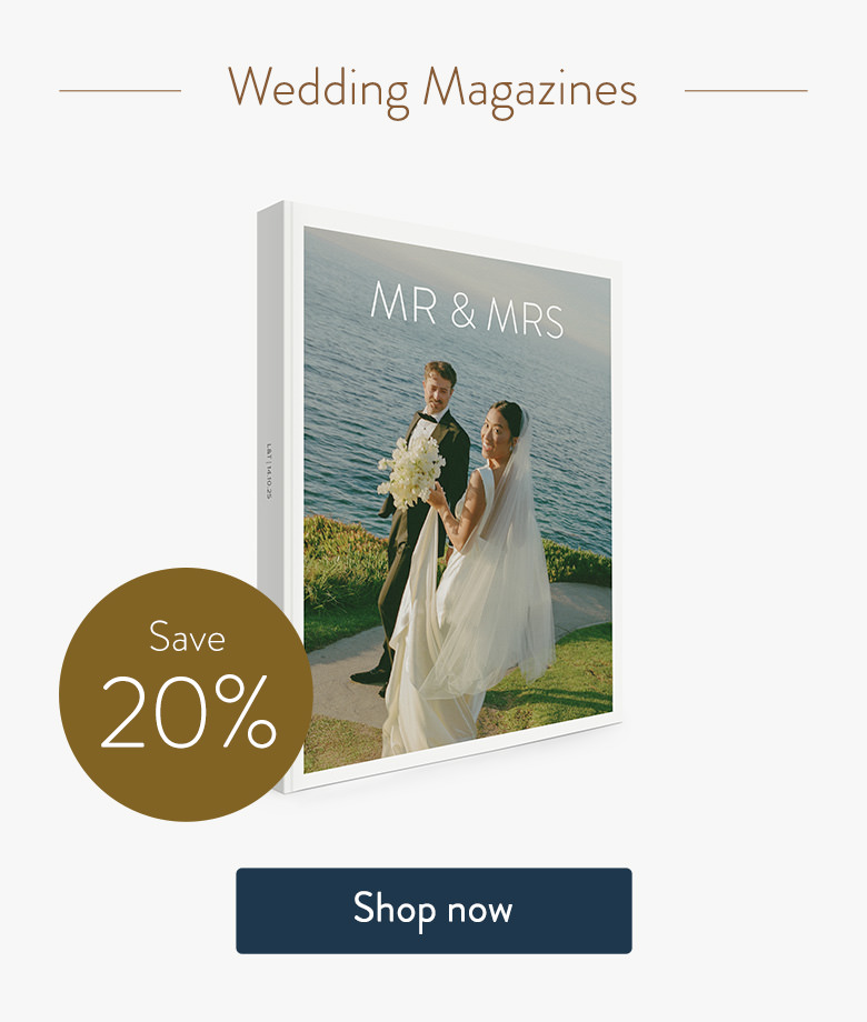 Save 20% on Large Wedding Magazines. Shop now.