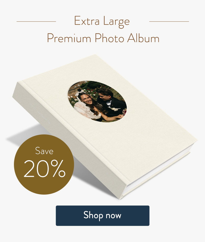 Save 20% on the Extra Large Premium Photo Album. Shop now.