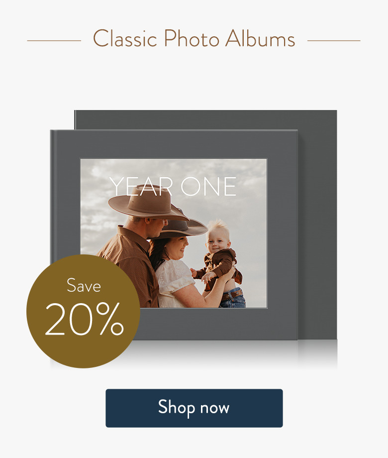 Save 20% on Classic Photo Albums. Shop now.