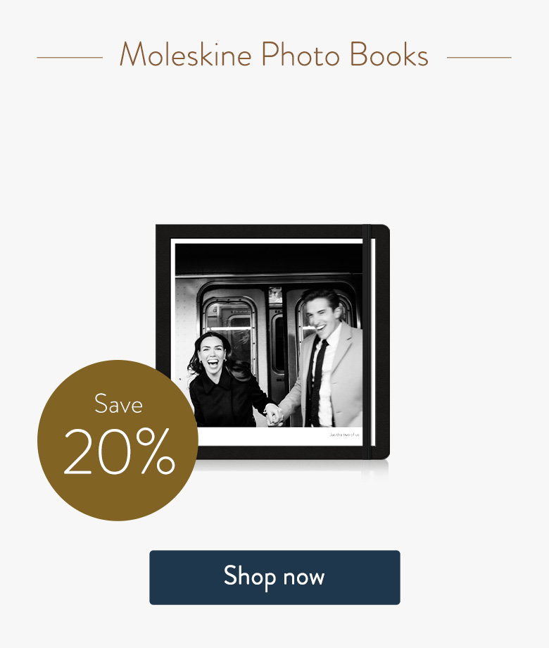 Save 20% on Moleskine Photo Books. Shop now.