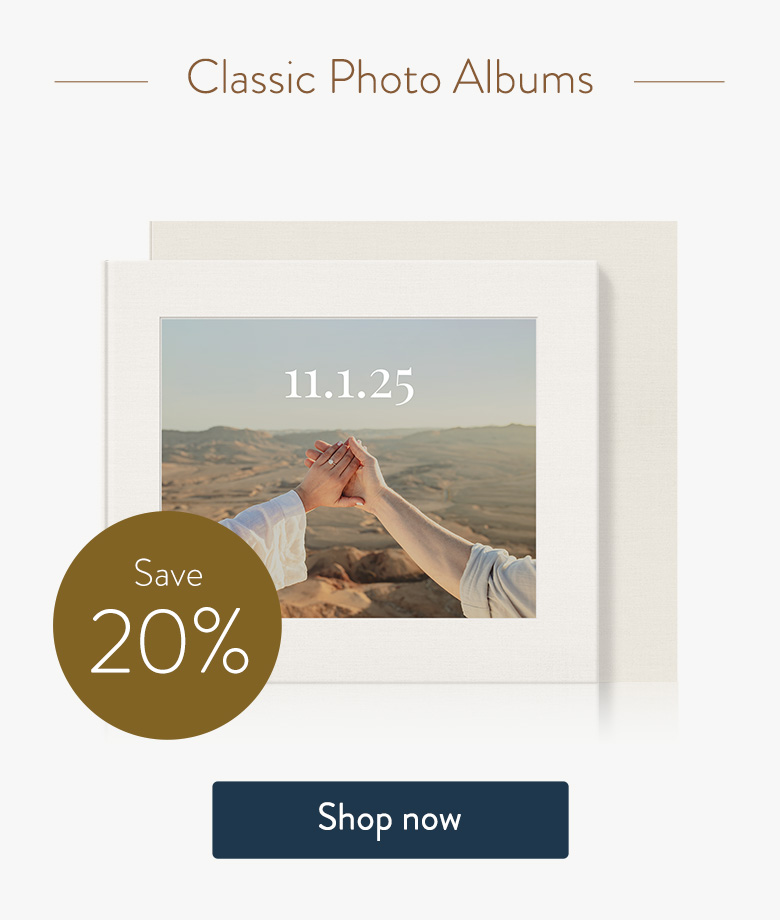 Save 20% on Classic Photo Albums. Shop now.