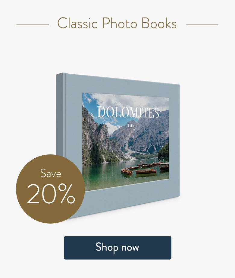 Save 20% on Classic Photo Books. Shop now.