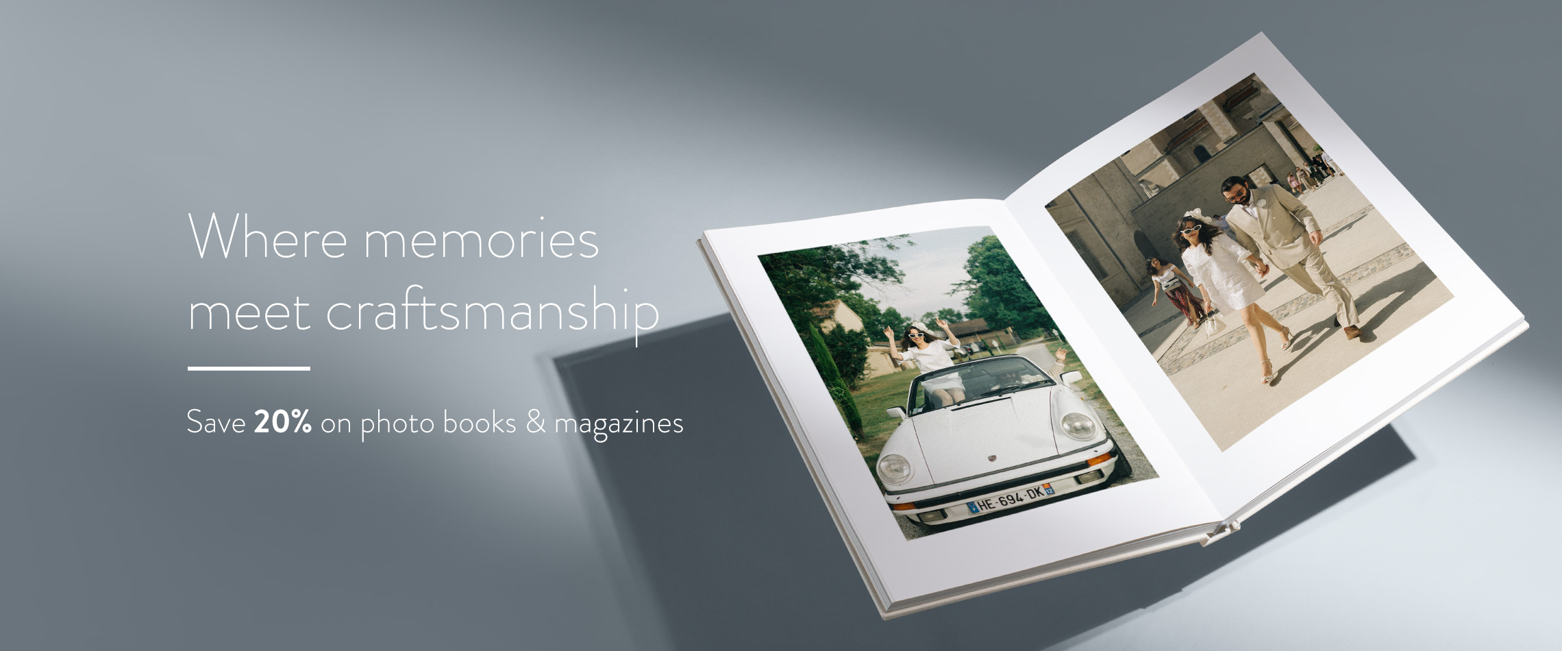 Where memories meet craftsmanship. Save 20% on photo books and magazines.