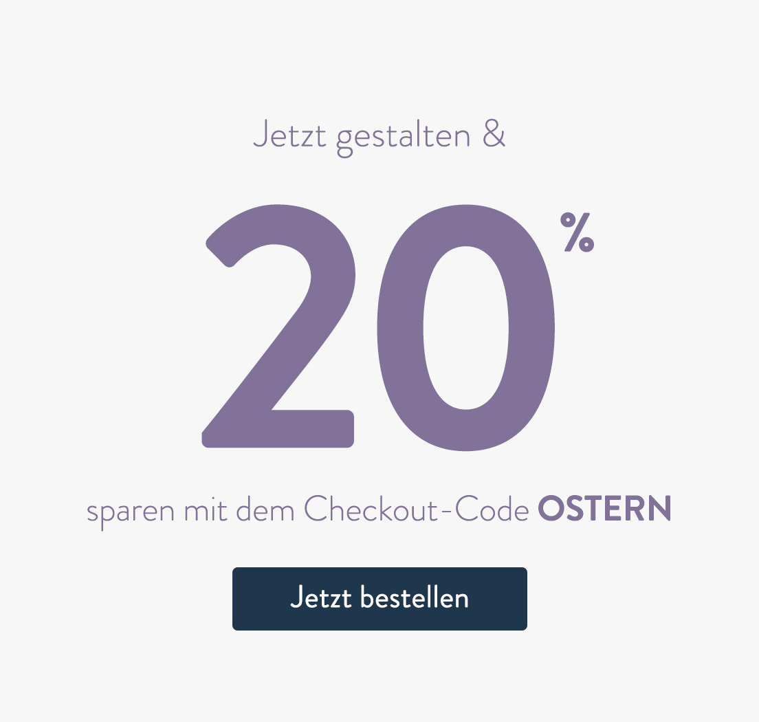 20% sparen mit dem Checkout-Code OSTERN.