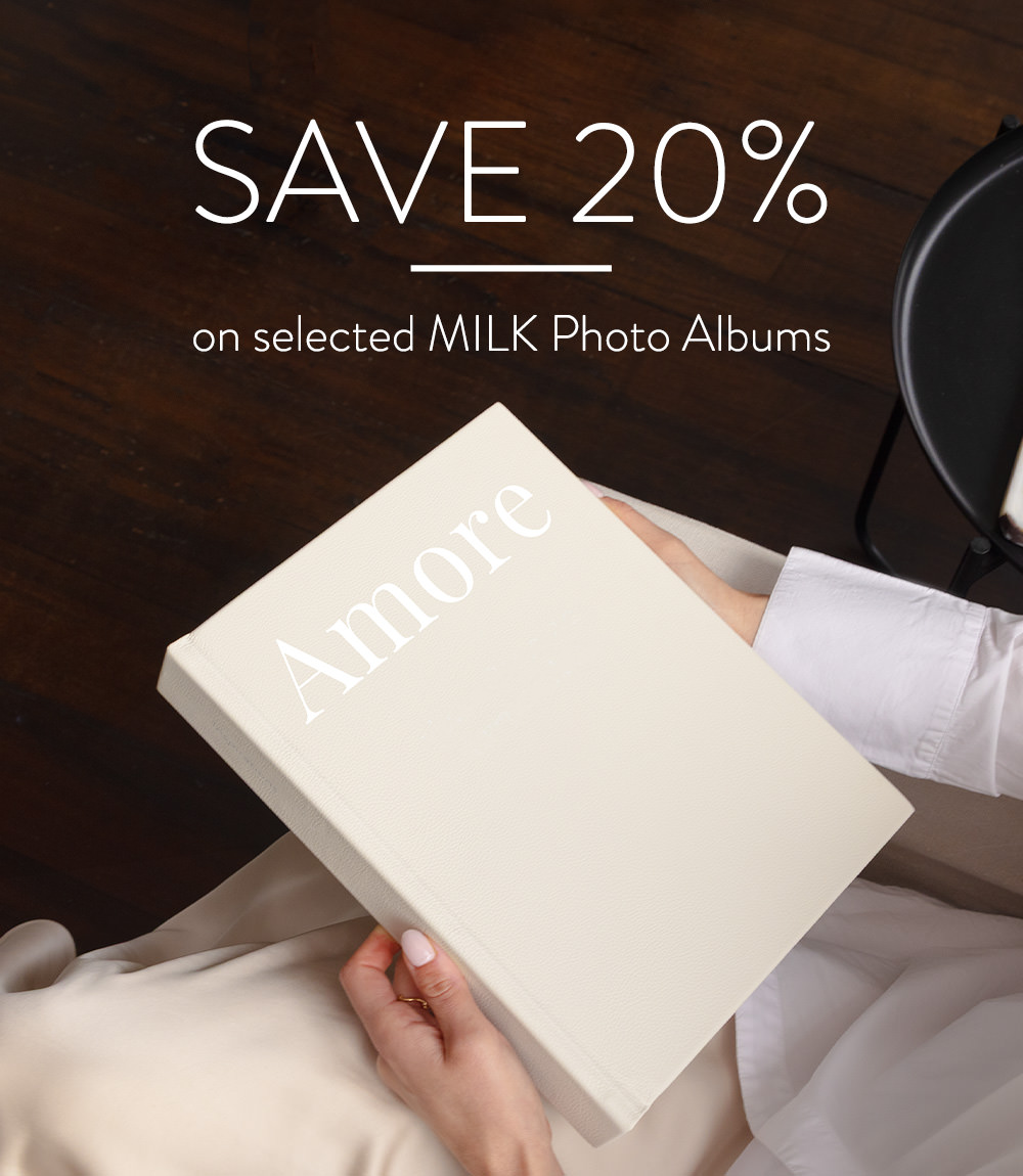 Save 20% on selected MILK Photo Albums