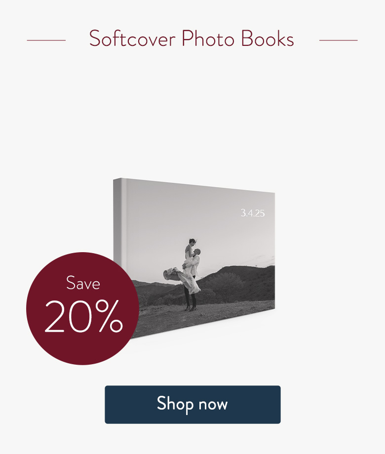 Save 20% on Softcover Photo Books. Shop now.