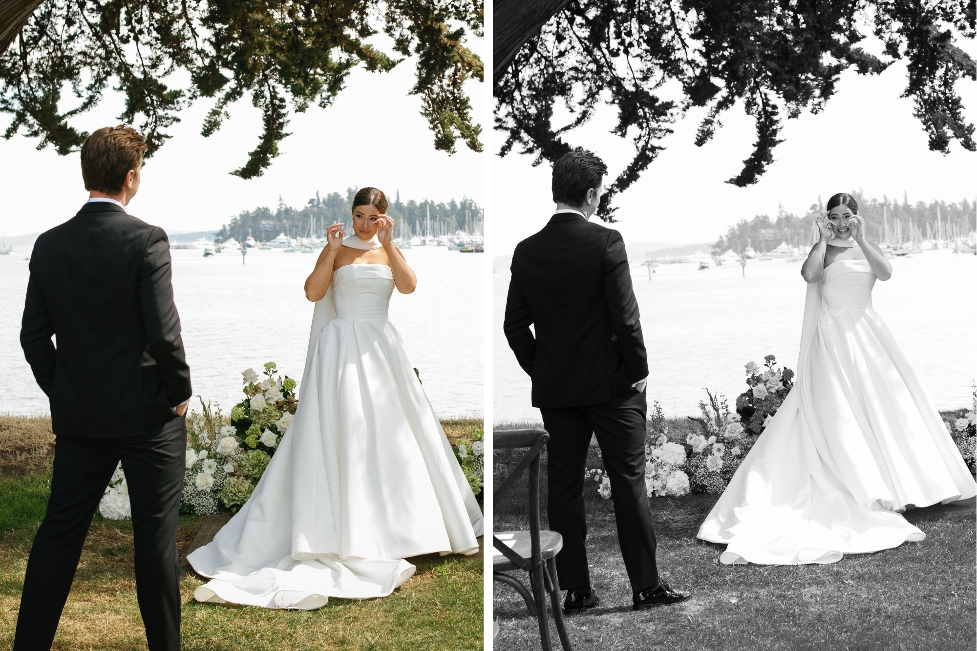 Couple saying their vows at the alter