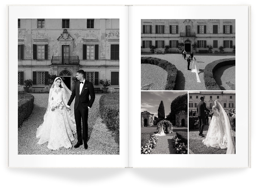 Opened Photo Album of the wedding album