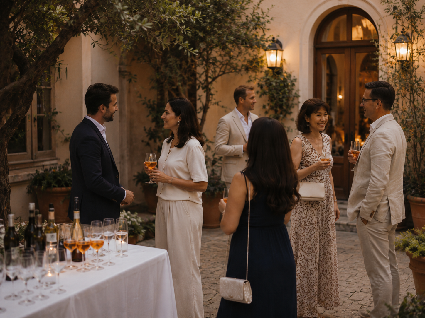 All wedding guests invited to a pre wedding drinks celebration